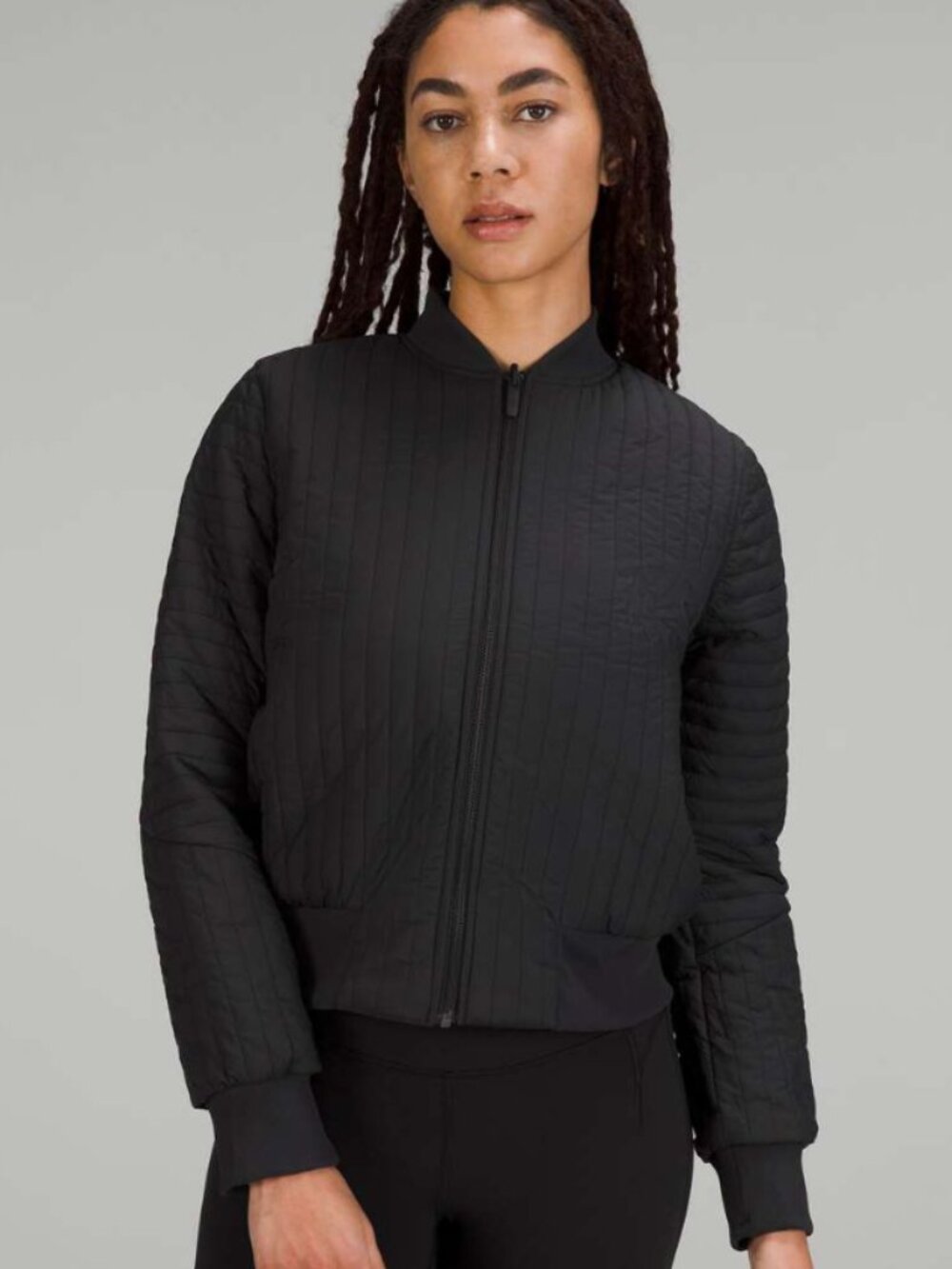 🔥Lululemon Non-Stop Cotton Reversible Bomber Jacket Black Size 6 🔥